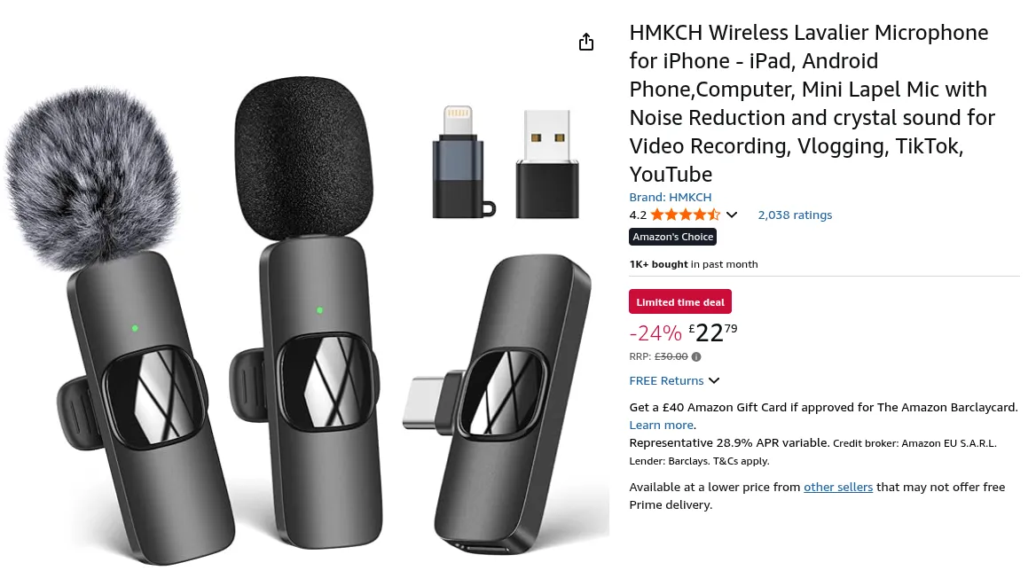 Wireless Lavalier Microphone